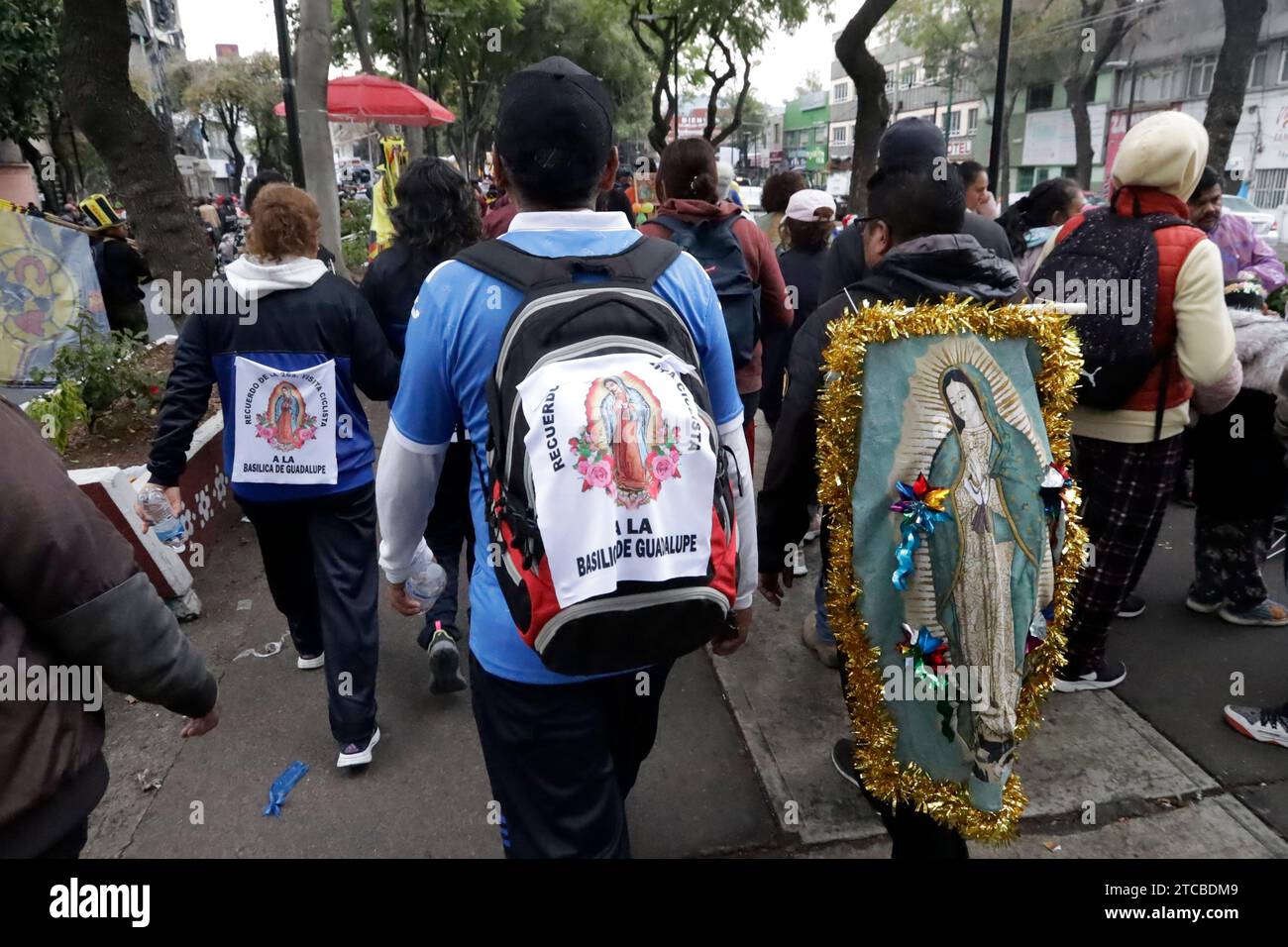 Mexico City, Mexico. 11th Dec, 2023. December 11, 2023, Mexico City, Mexico: Millions of parishioners visit the Basilica of Guadalupe to celebrate the Virgin of Guadalupe on the 492nd anniversary of her appearance on Cerro del Tepeyac in Mexico City. on December 11, 2023 in Mexico City, Mexico (Photo by Luis Barron/Eyepix Group/Sipa USA). Credit: Sipa USA/Alamy Live News Stock Photo