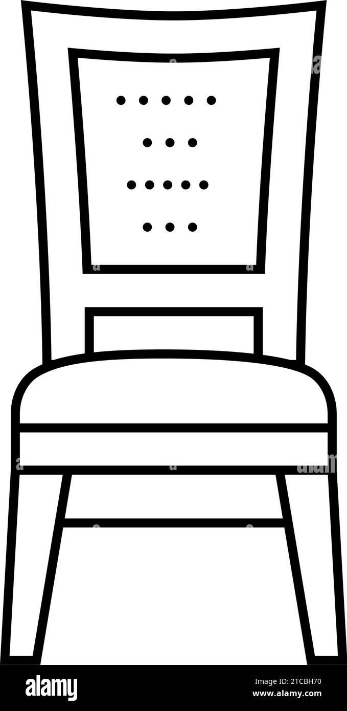 chair leather line icon vector illustration Stock Vector Image & Art ...