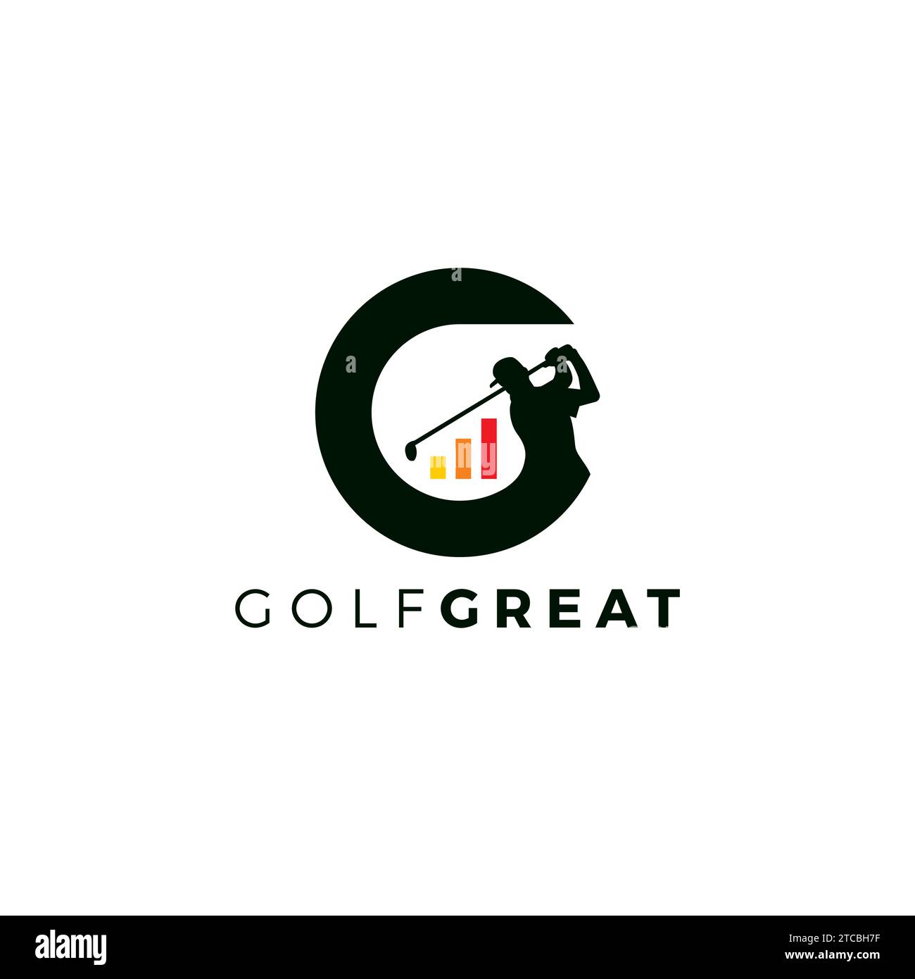 Golf Great Logo Unique and simple design. Golf Icon. Letter G Golf Logo Stock Vector