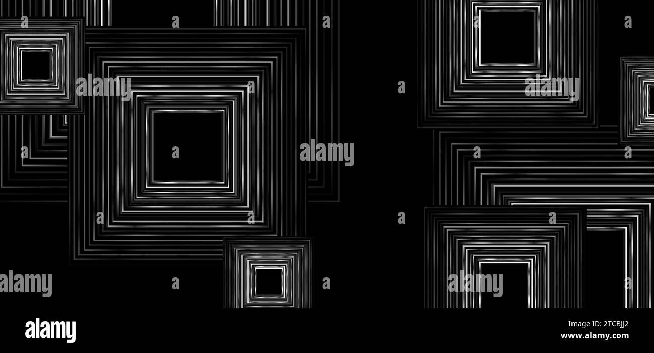 Black and grey metallic squares abstract tech geometric linear ...