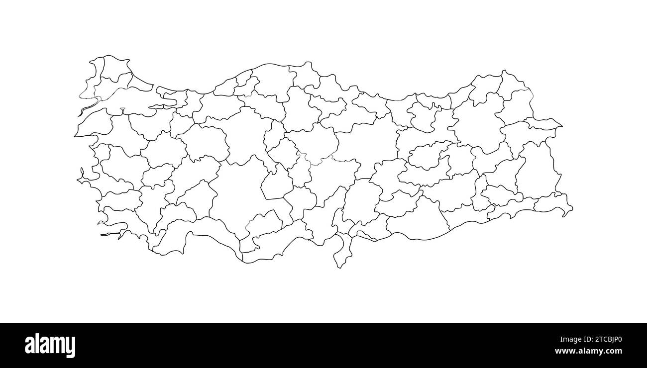 Vector turkey maps design vector outline illustration Stock Vector