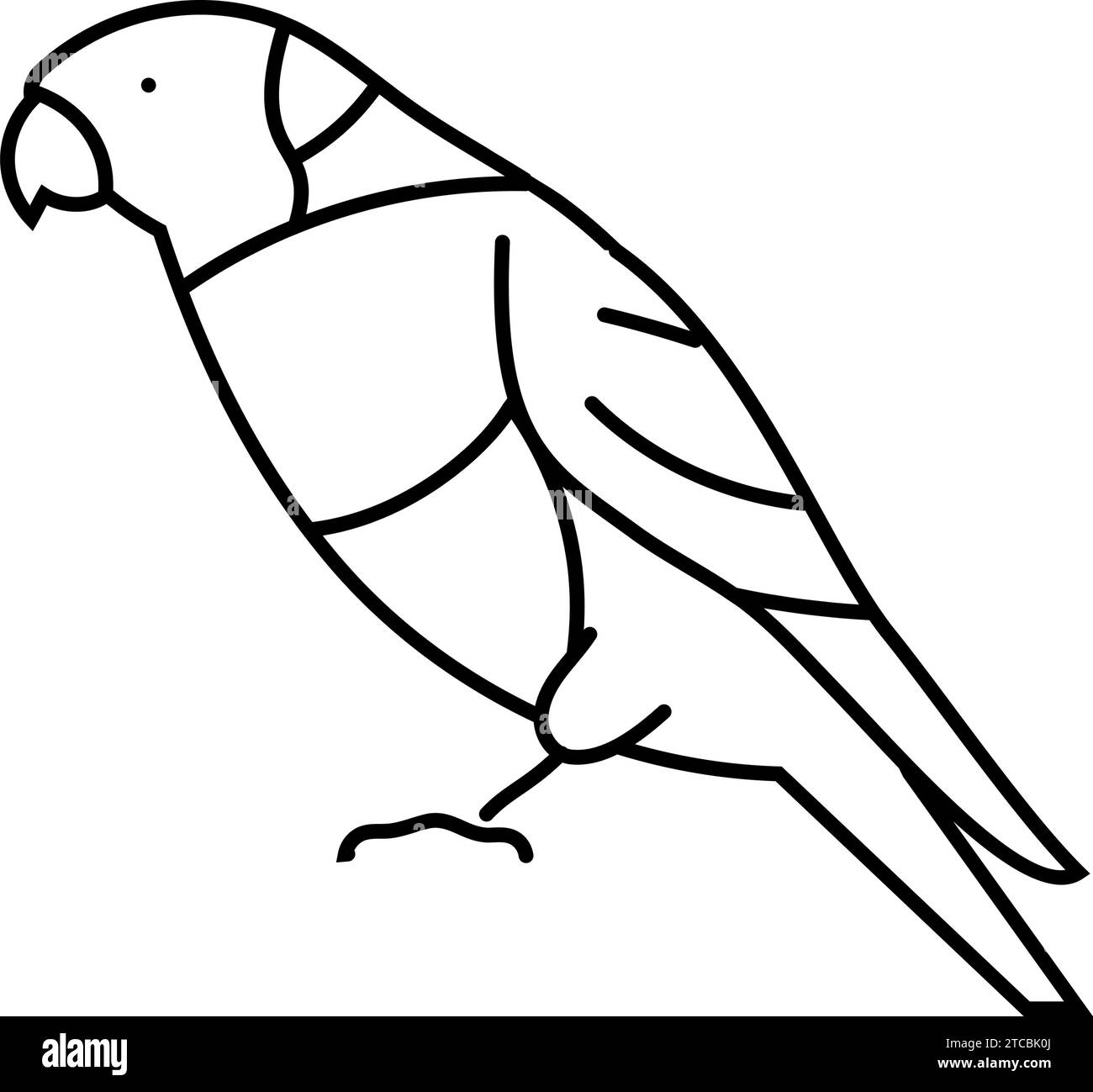 rainbow lorikeet parrot bird line icon vector illustration Stock Vector ...