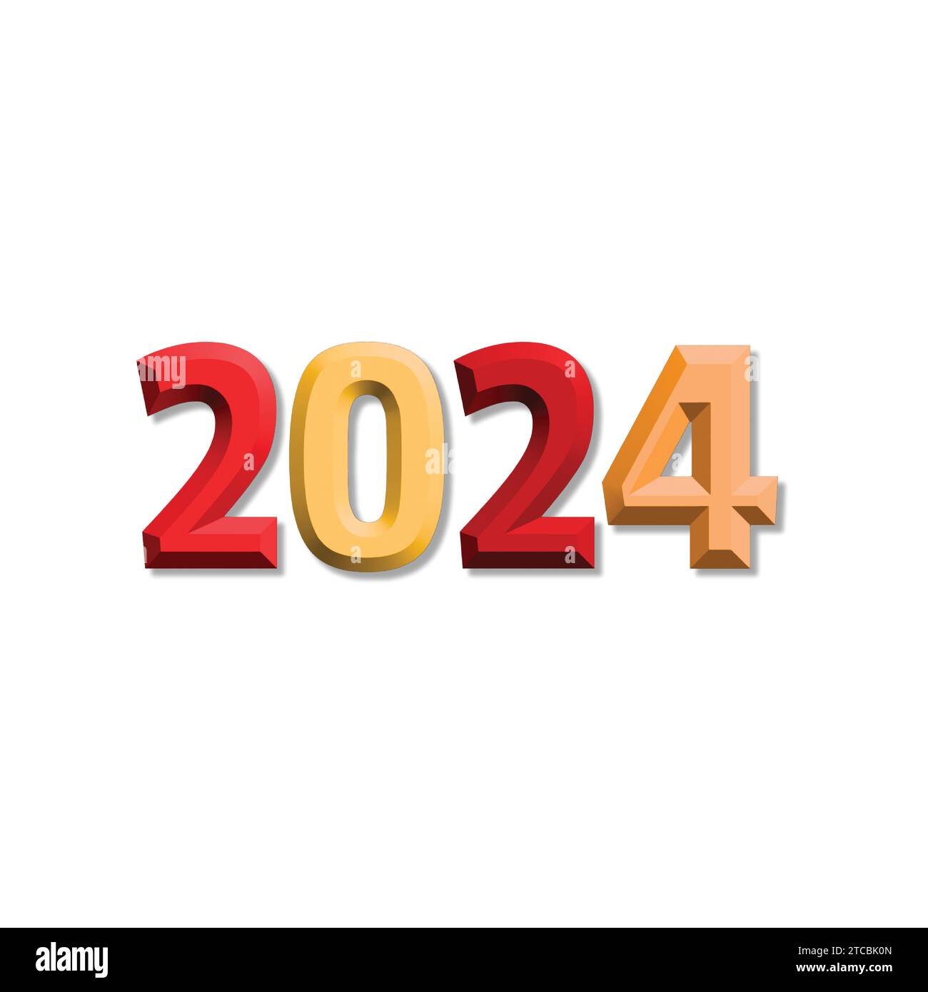 2024 graphic number design vector Stock Vector Image & Art - Alamy