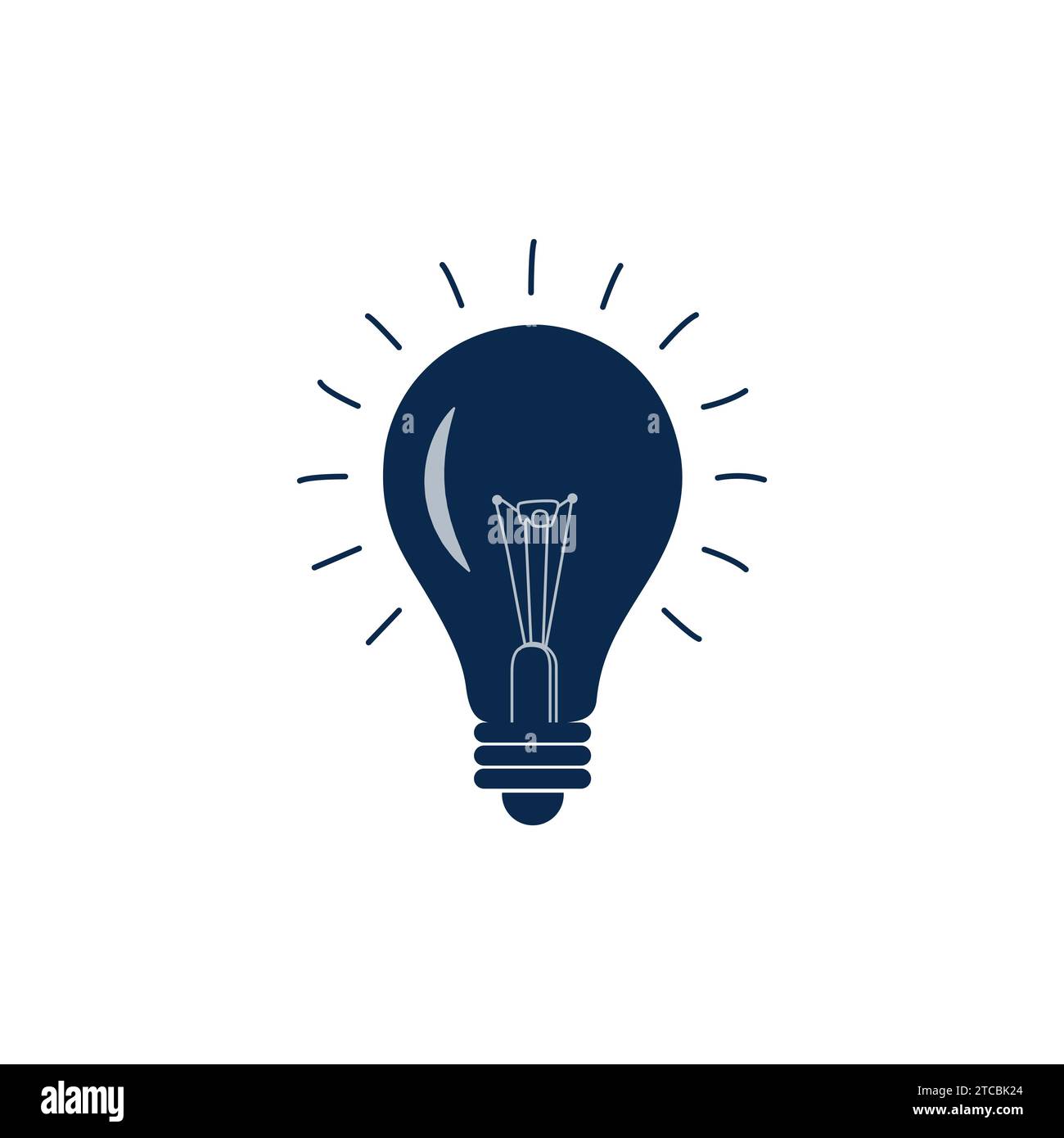Three light bulbs in a vector set symbolize a successful business concept. Stock Vector