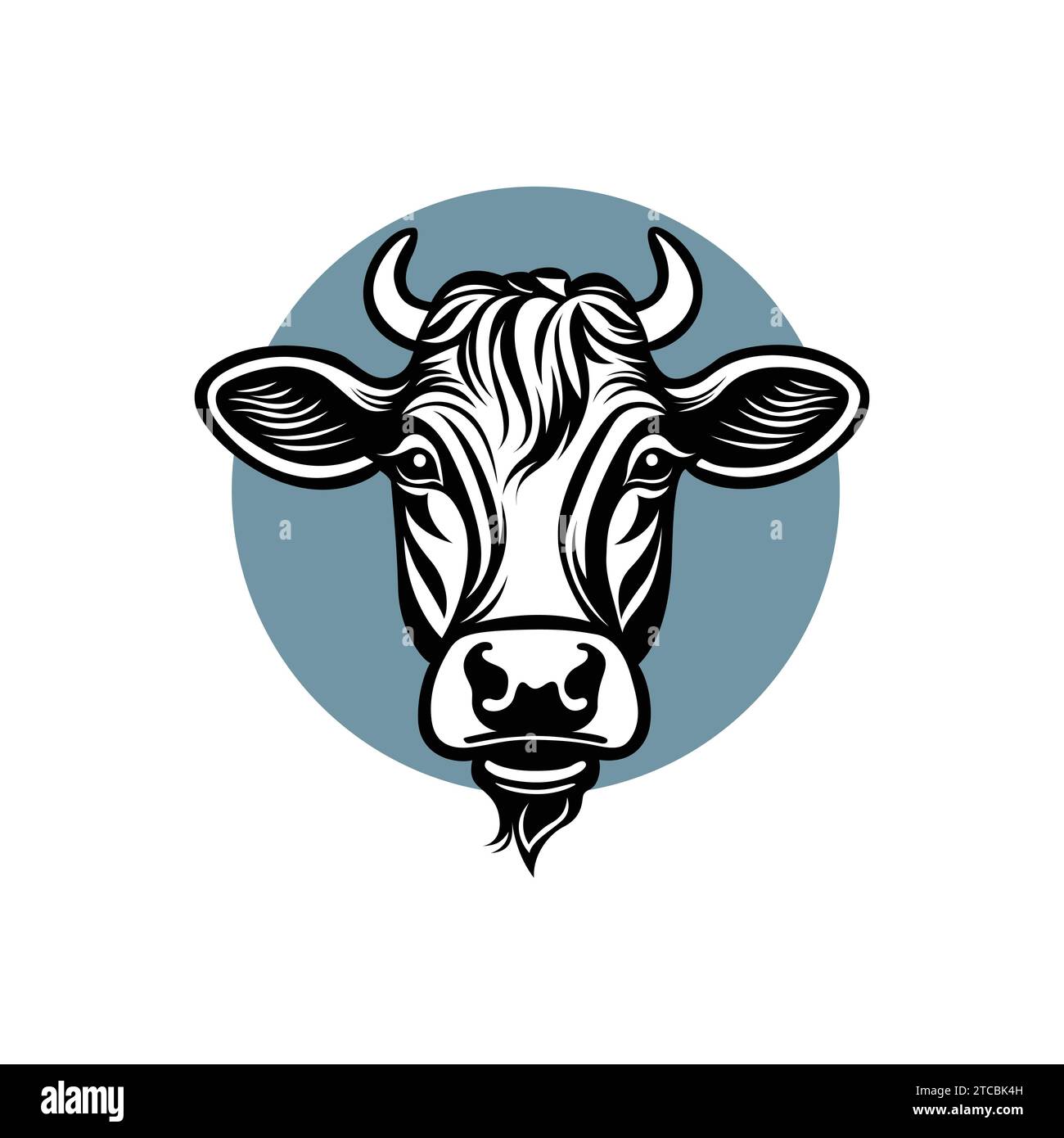 cow head design Stock Vector