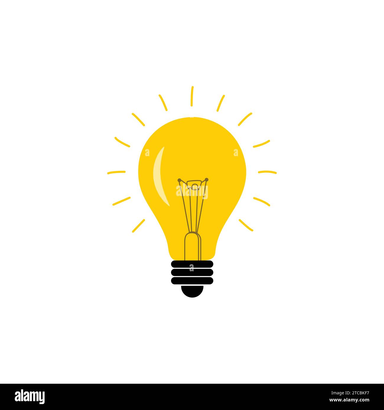 Three light bulbs in a vector set symbolize a successful business concept. Stock Vector