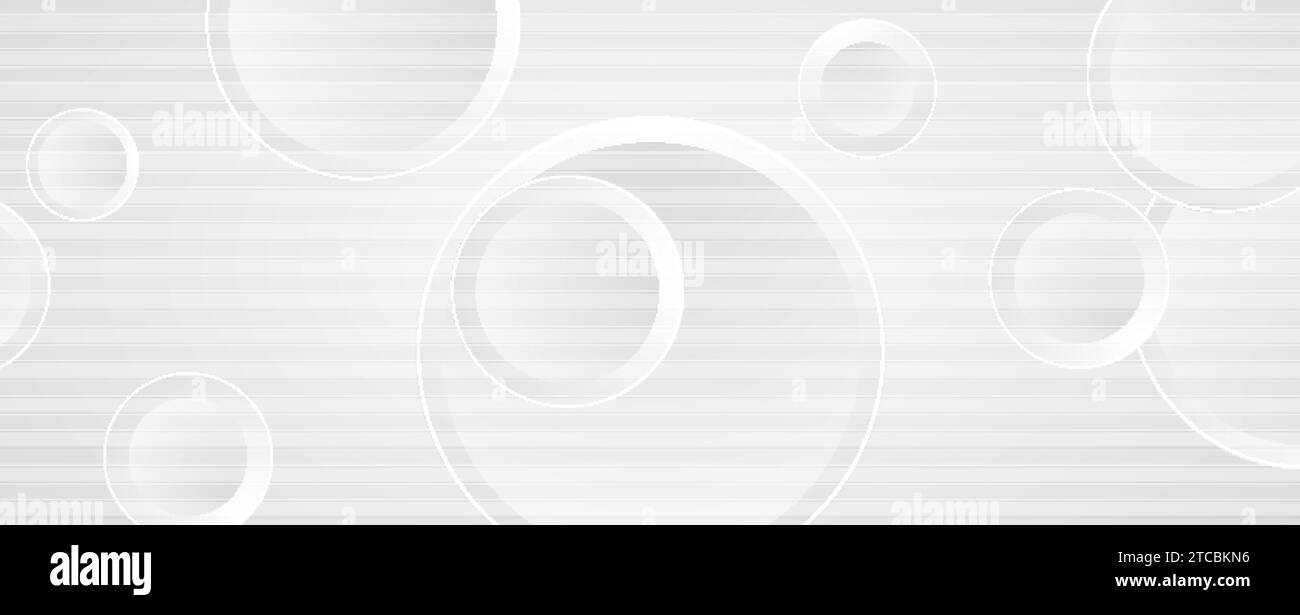 Grey white paper circles and stripes abstract tech minimal background ...