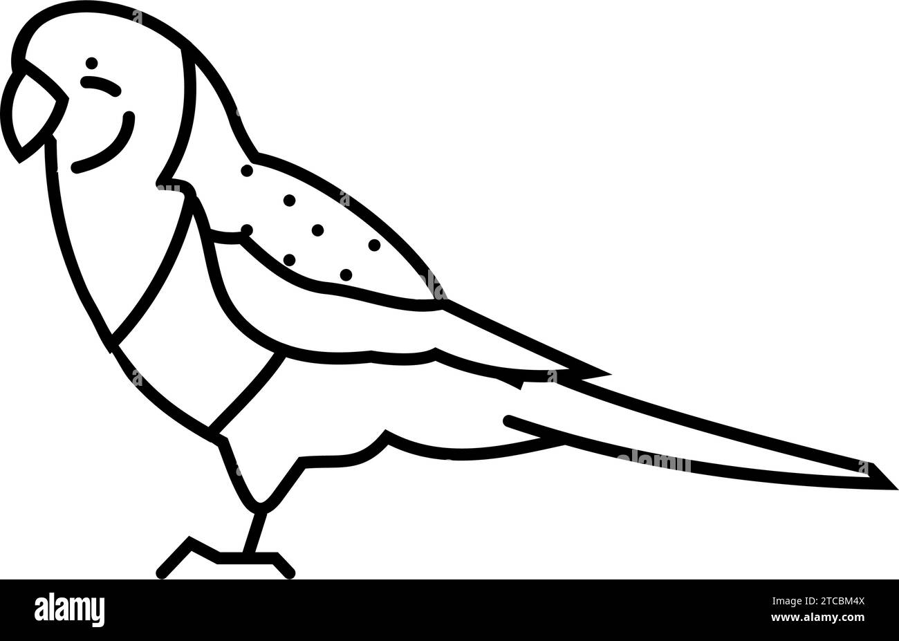 eastern rosella parrot bird line icon vector illustration Stock Vector