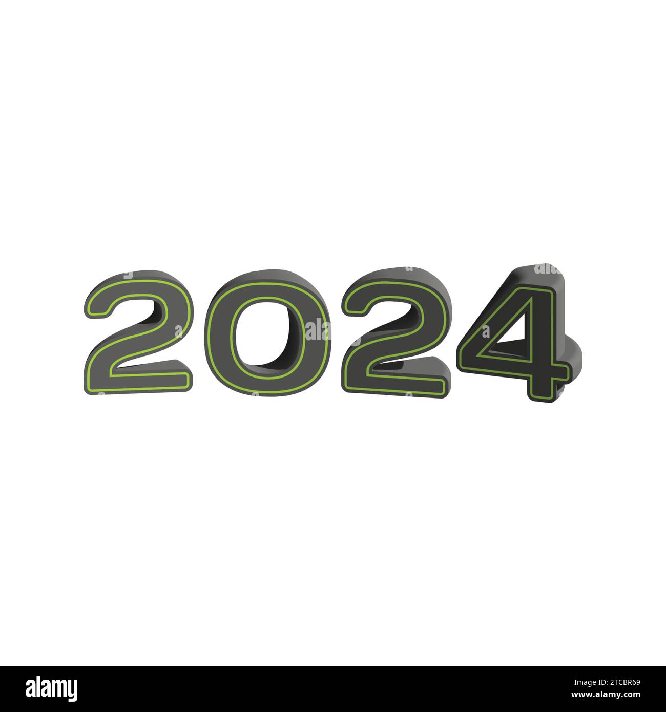 Font New Year 2024 Color Texture