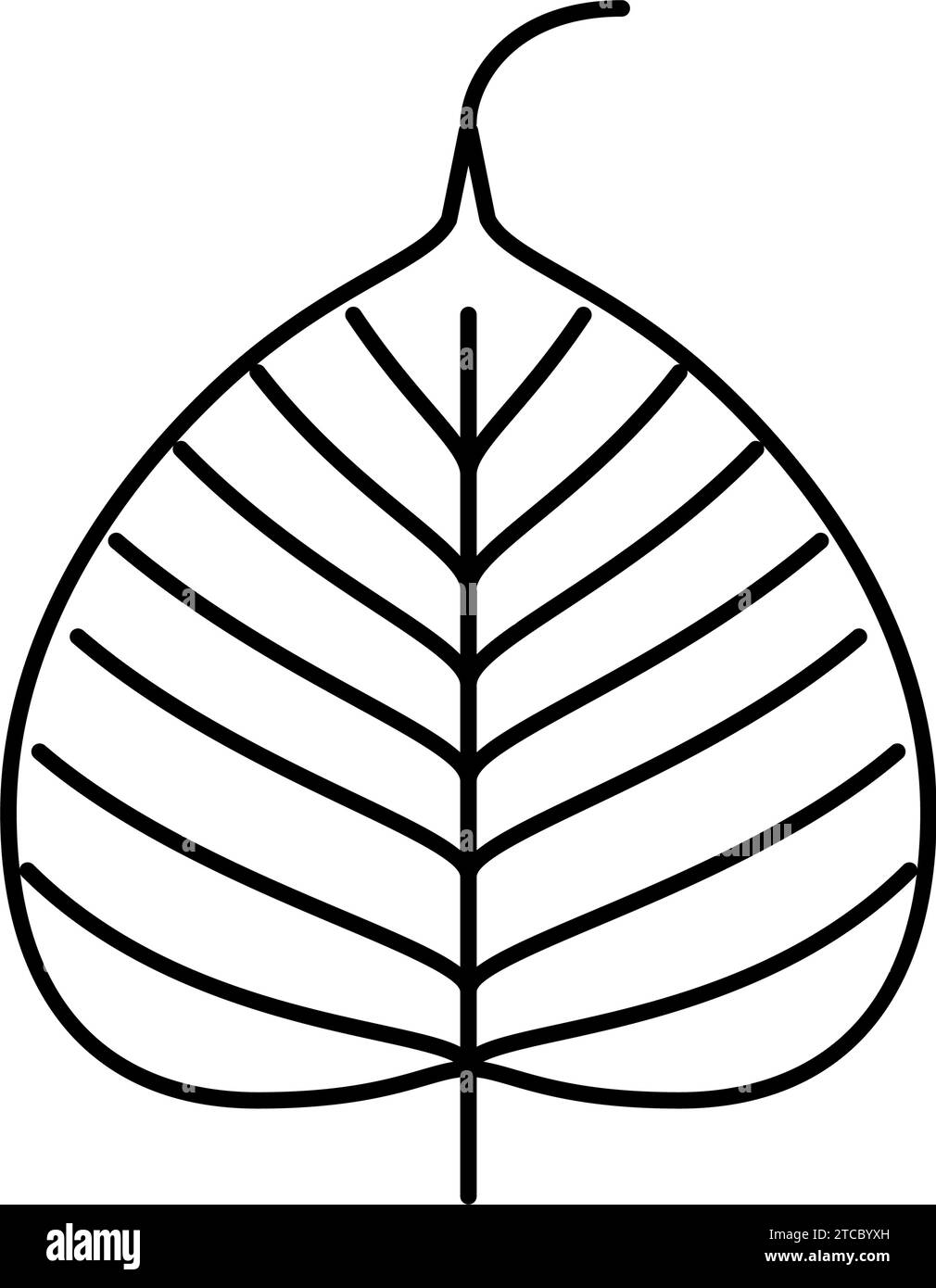 bodhi leaf buddhism line icon vector illustration Stock Vector Image ...