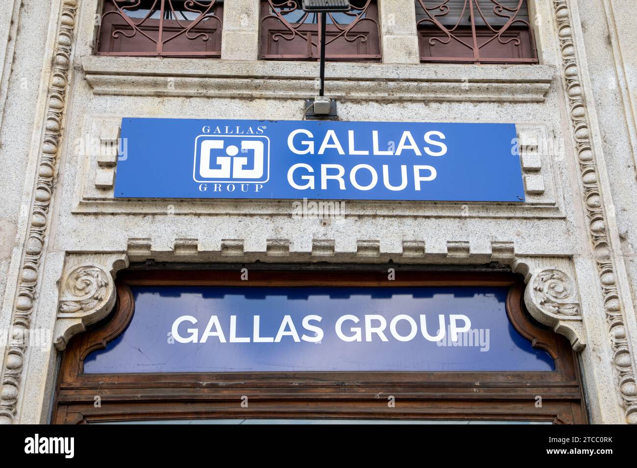 Milan , Italy 12 06 2023 Gallas group text brand and sign logo