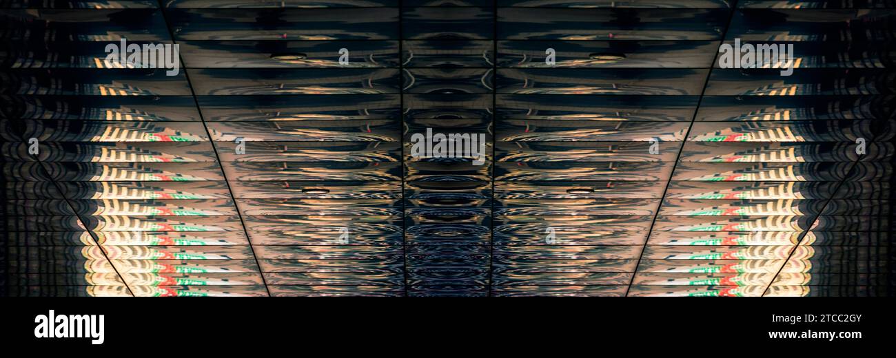 Abstract dark background with reflection and distortion Stock Photo