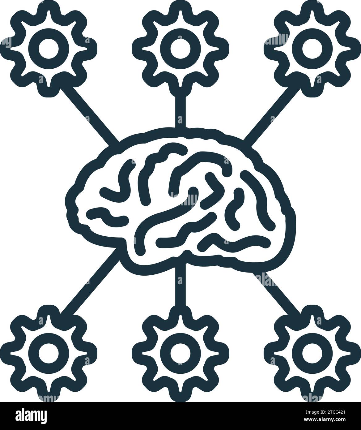Synthesis icon. Monochrome simple sign from critical thinking