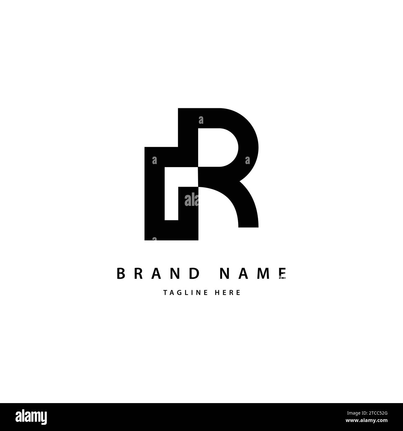 rR vector logo design alphabet template style Stock Vector Image & Art ...