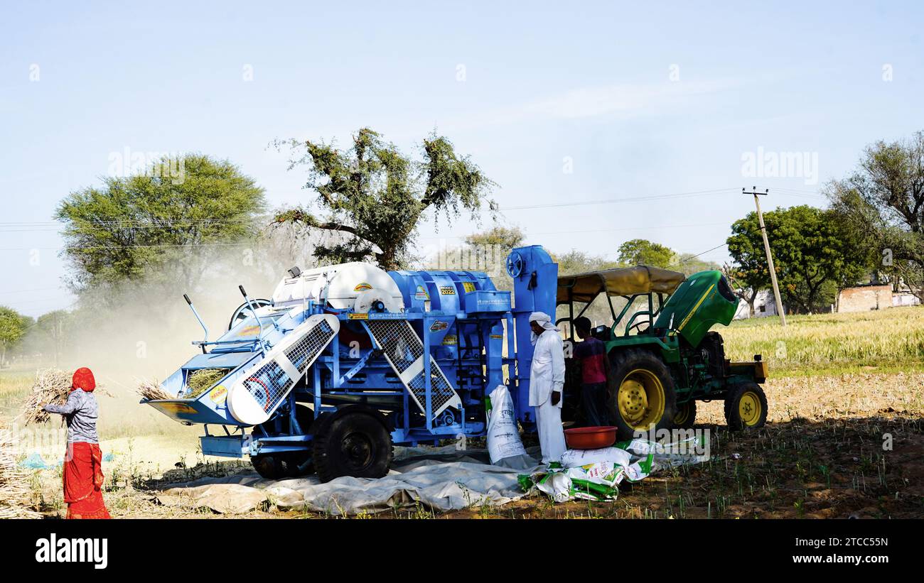 23 August 2023 Jaipur, Rajasthan, India. Indian Farmer stand and