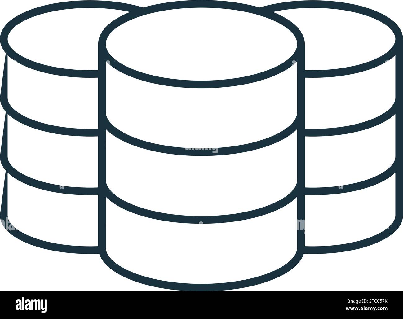 Database icon. Monochrome simple sign from data analytics collection. Database icon for logo, templates, web design and infographics. Stock Vector