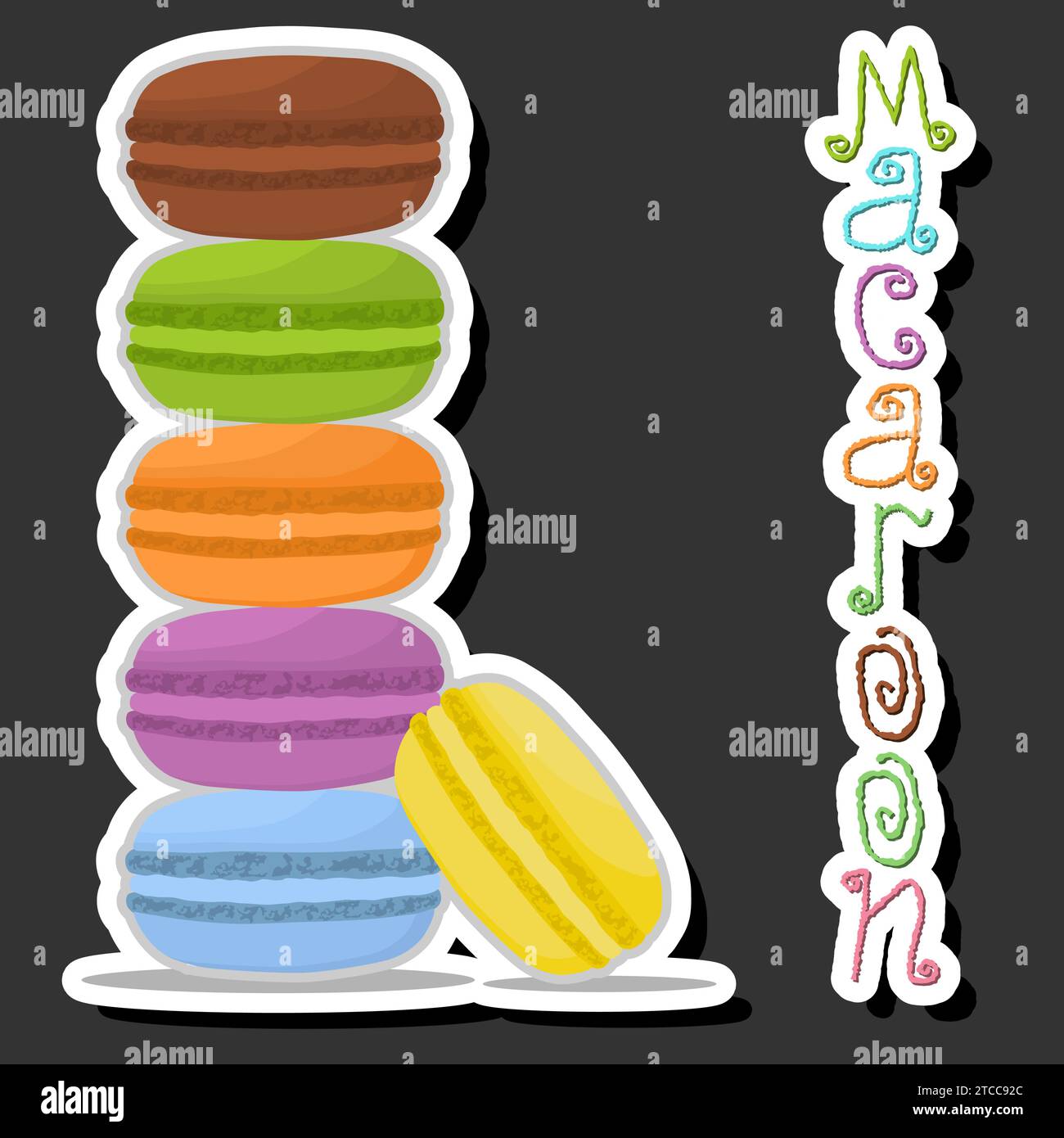 Macaron sticker Stock Vector Images - Alamy