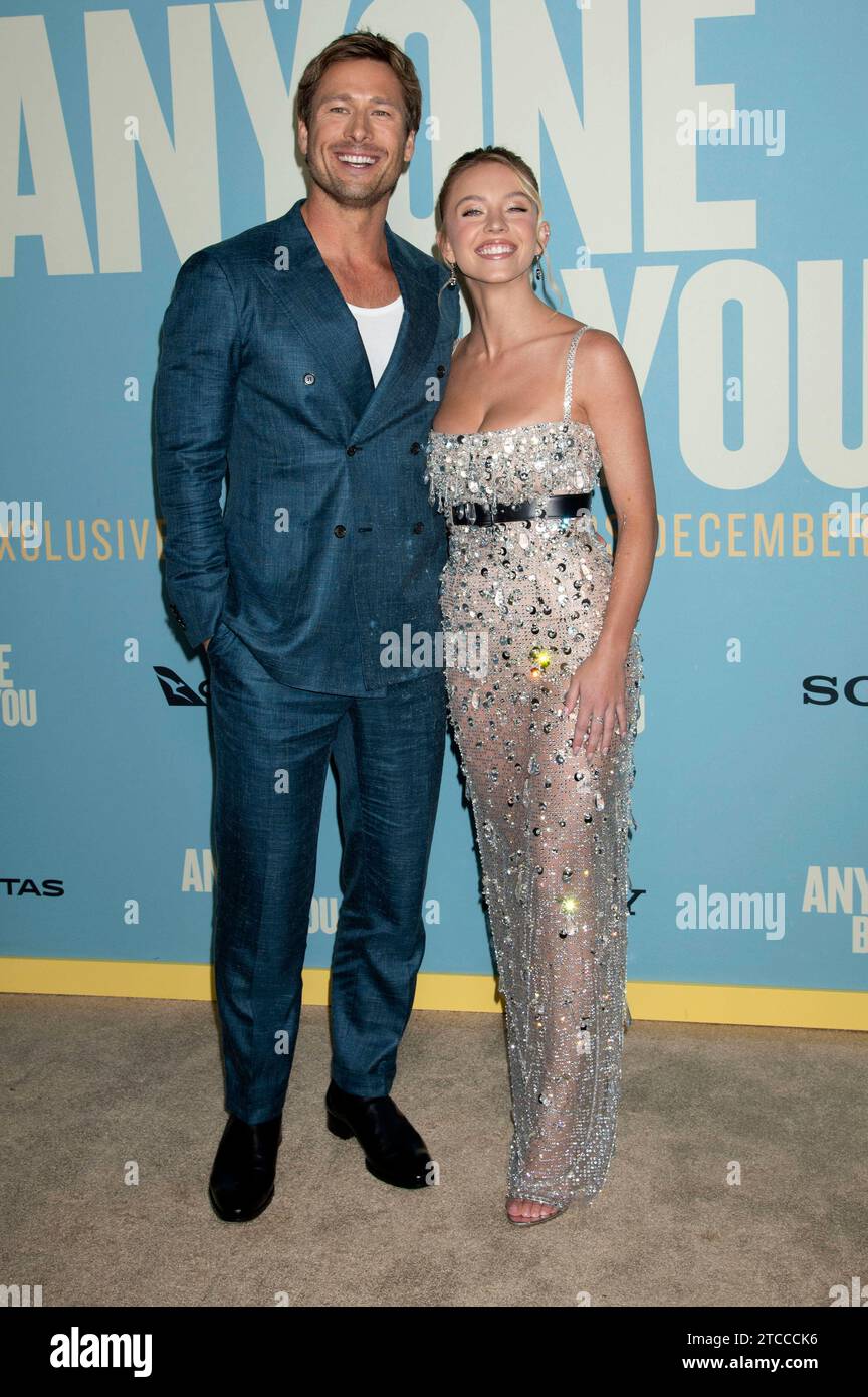 Glen Powell und Sydney Sweeney bei der Ptemiere des Kinofilms Anyone But You/Wo die Lüge