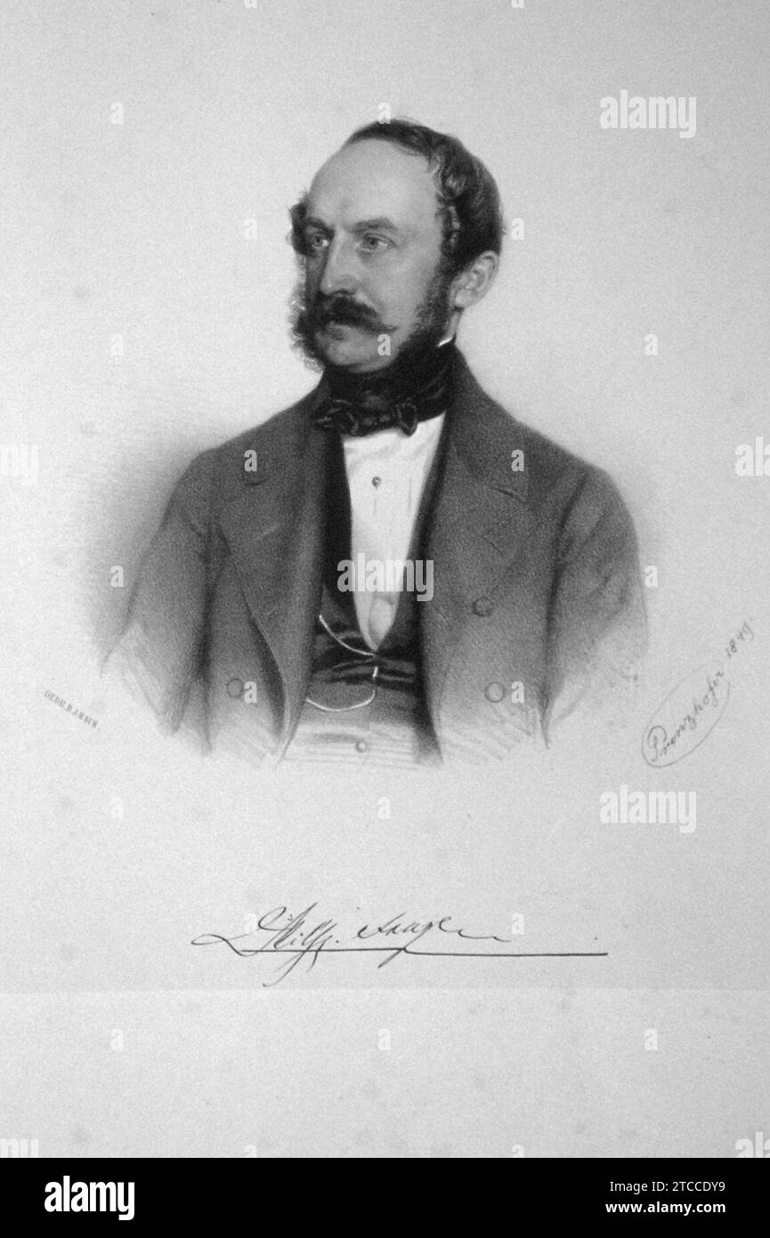 Wilhelm Fenzl Litho. Stock Photo