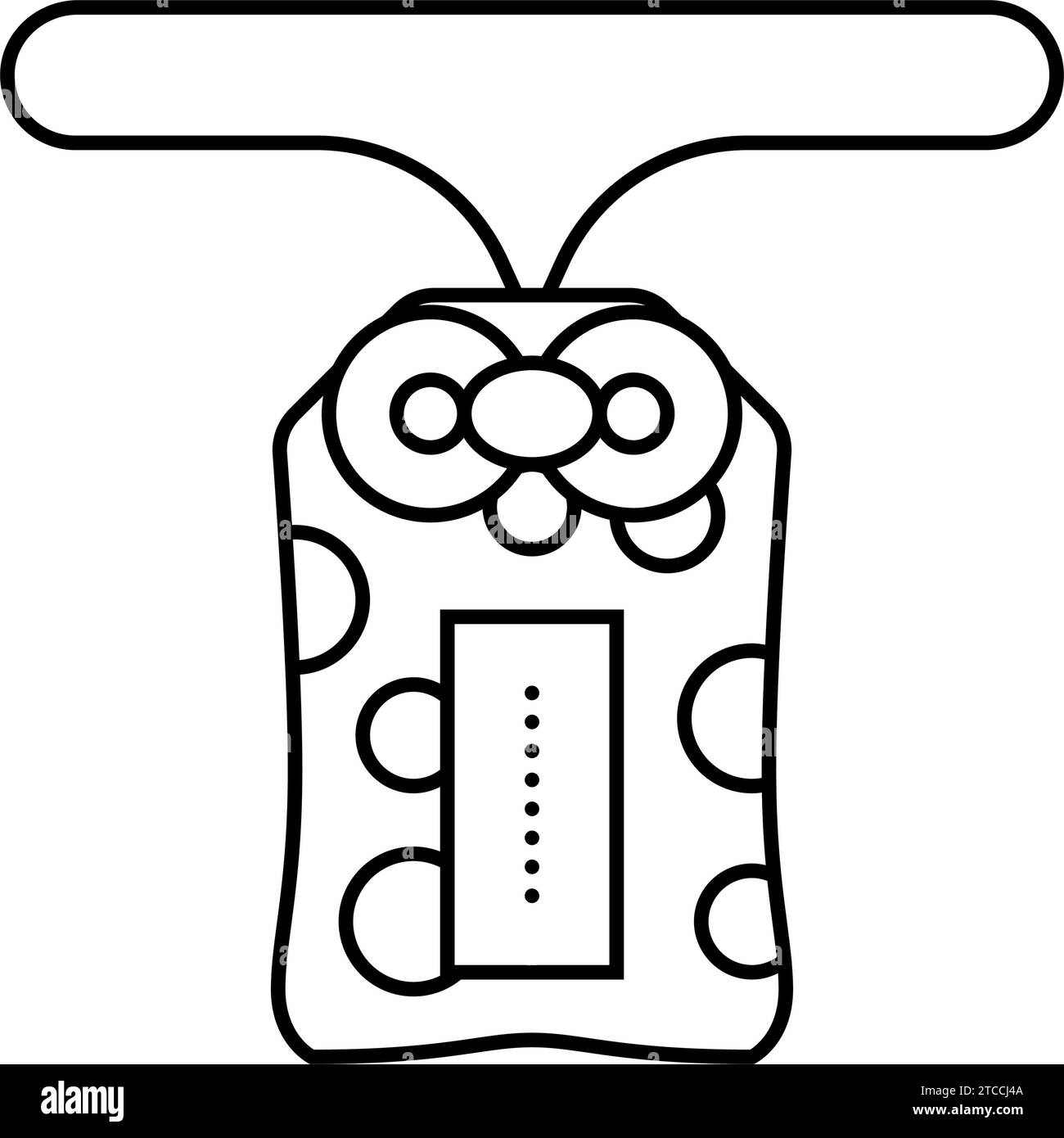 omamori amulet shintoism line icon vector illustration Stock Vector