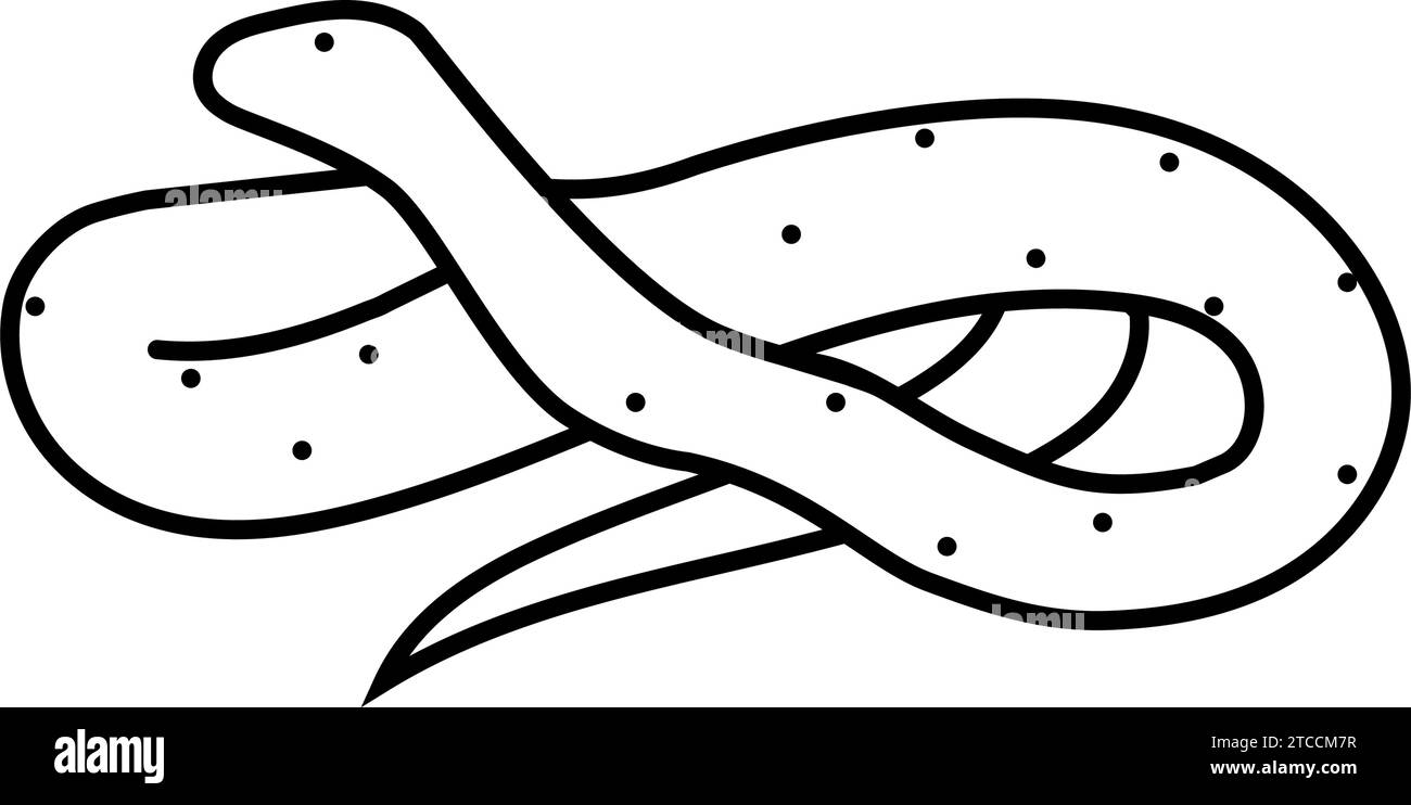 green tree python animal snake line icon vector illustration Stock ...