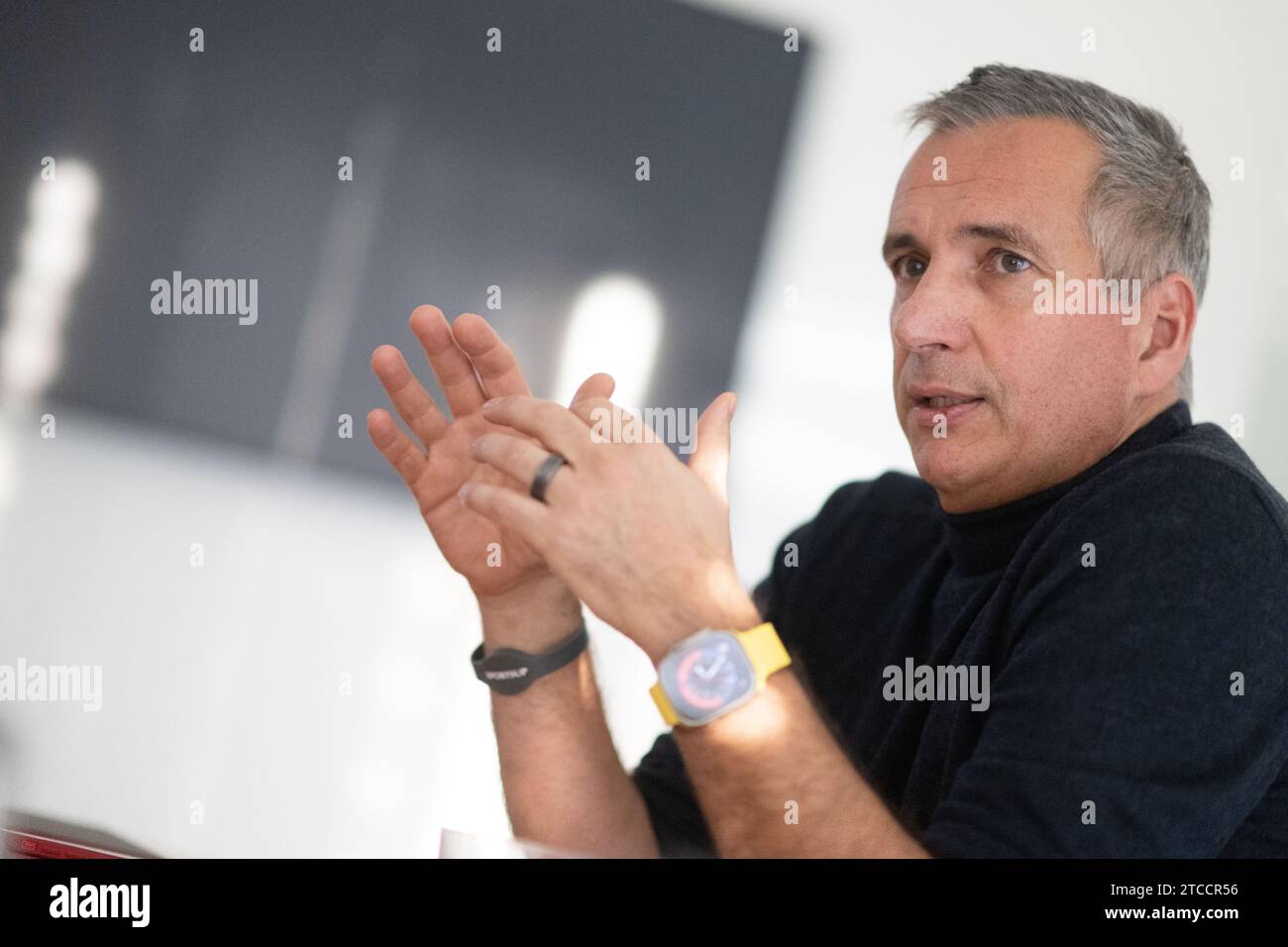 Waldenbuch, Germany. 07th Dec, 2023. Andreas Ronken, Chairman of the Management Board of Alfred Ritter GmbH & Co. KG, takes part in an interview with the German Press Agency (dpa). Credit: Marijan Murat/dpa/Alamy Live News Stock Photo