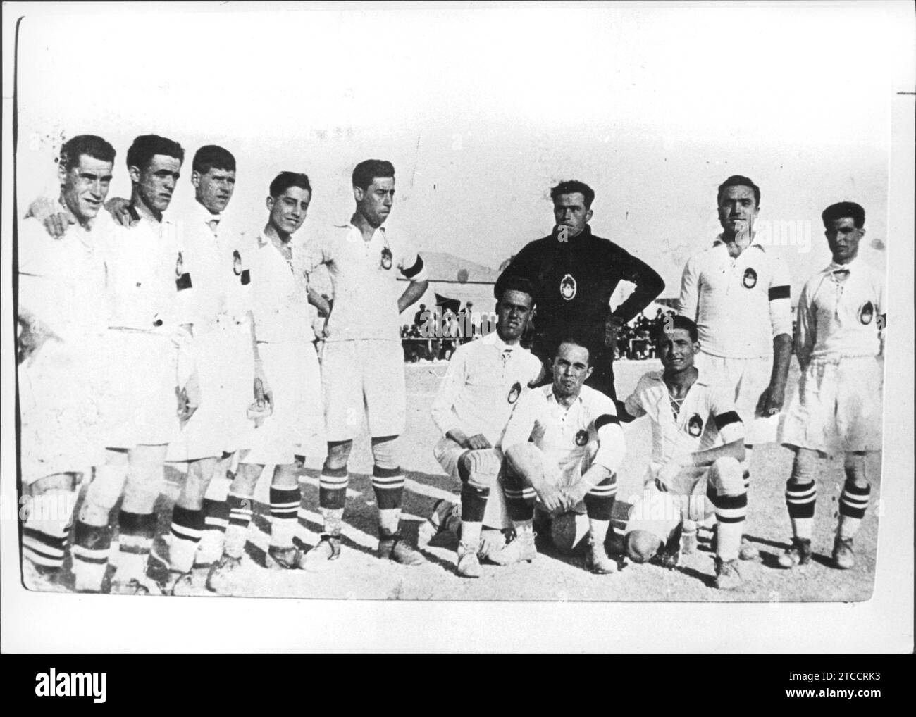 The Elche team in the 1923-1924 season. Suavo, Torremocha, Coca, Segarra, Pérez Ruso, 'Atascat', Pepito Samper, Ruiz, Sansano, Paco González, and Poldo. Credit: Album / Archivo ABC Stock Photo