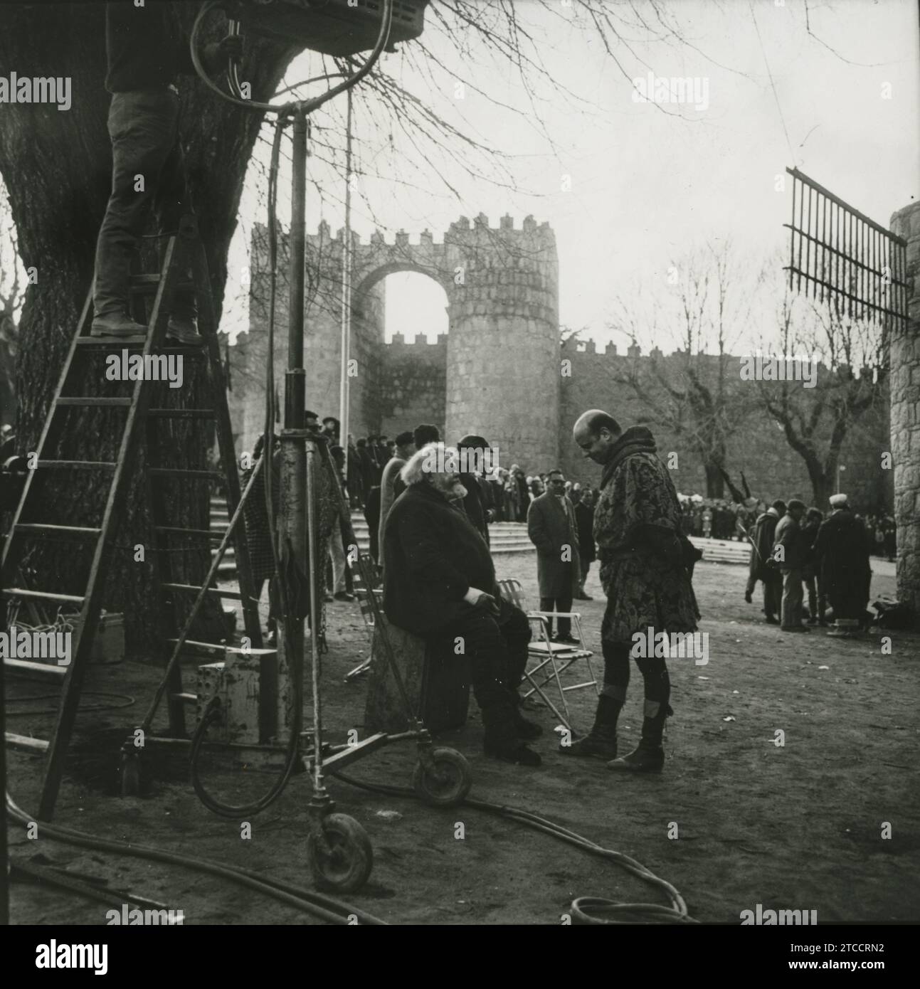 Ávila, February 1965. Orson Welles during the filming of "Chimes at
