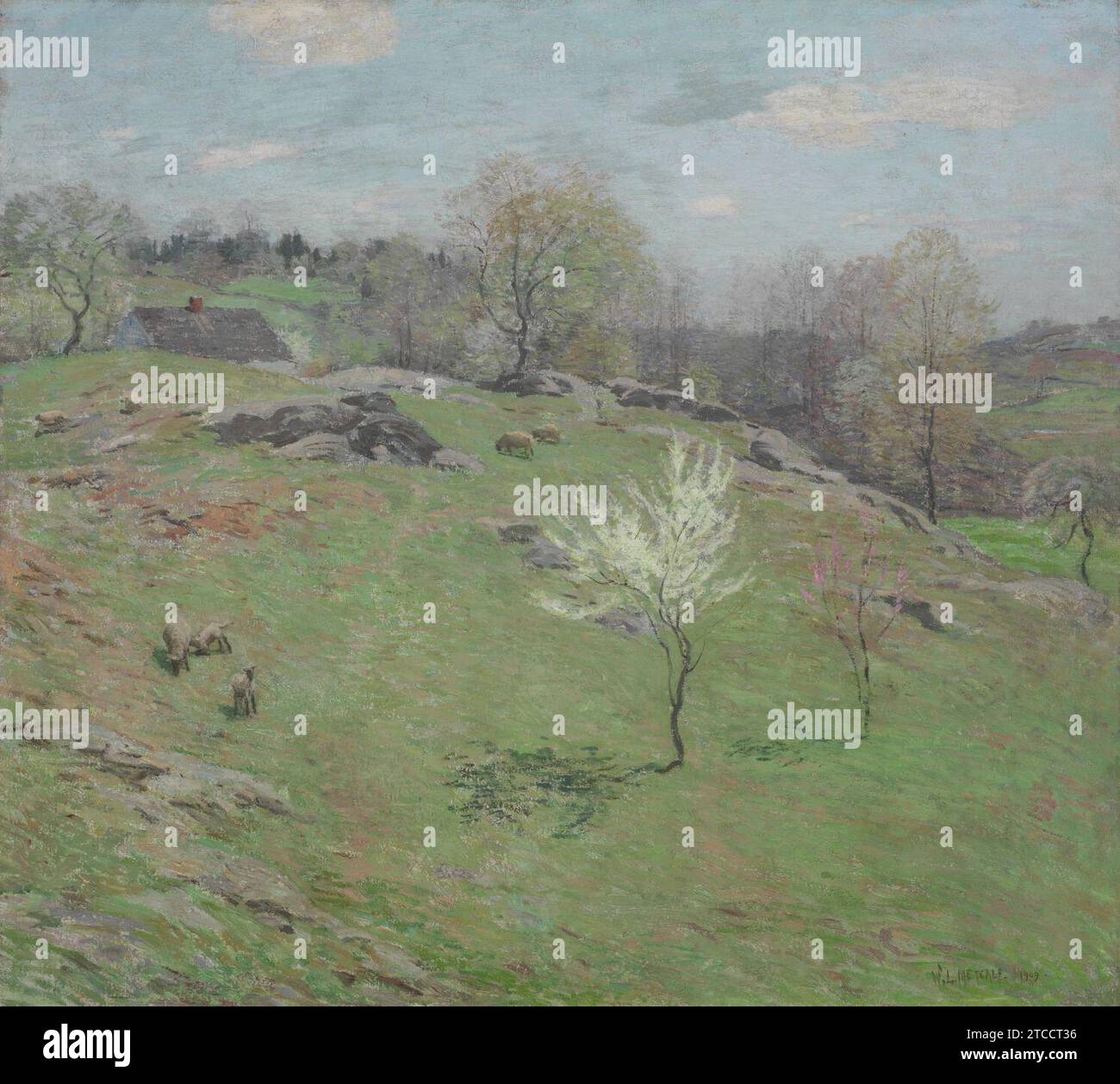 Willard Leroy Metcalf - Unfolding Buds Stock Photo - Alamy