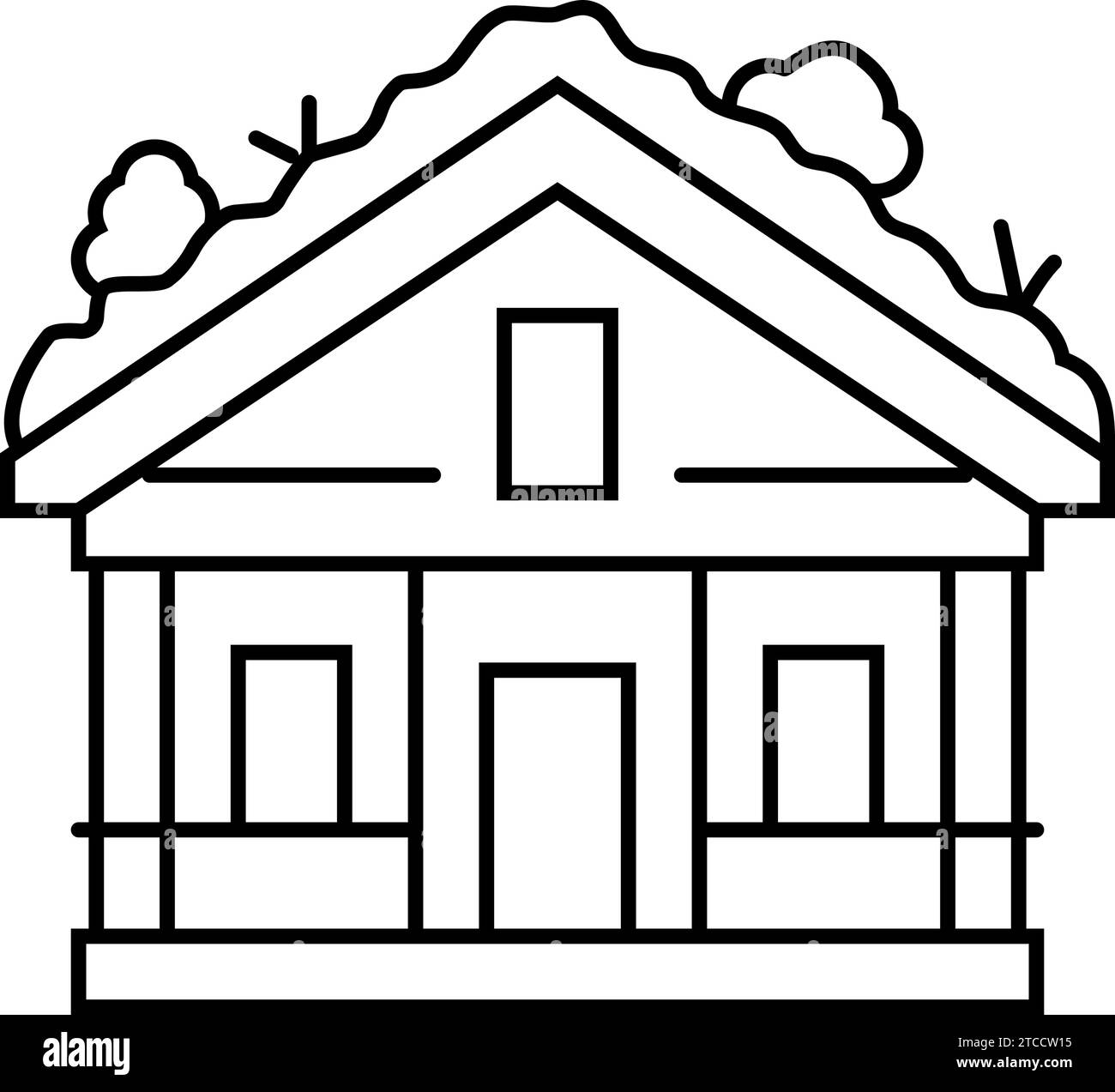 green roof environmental line icon vector illustration Stock Vector ...