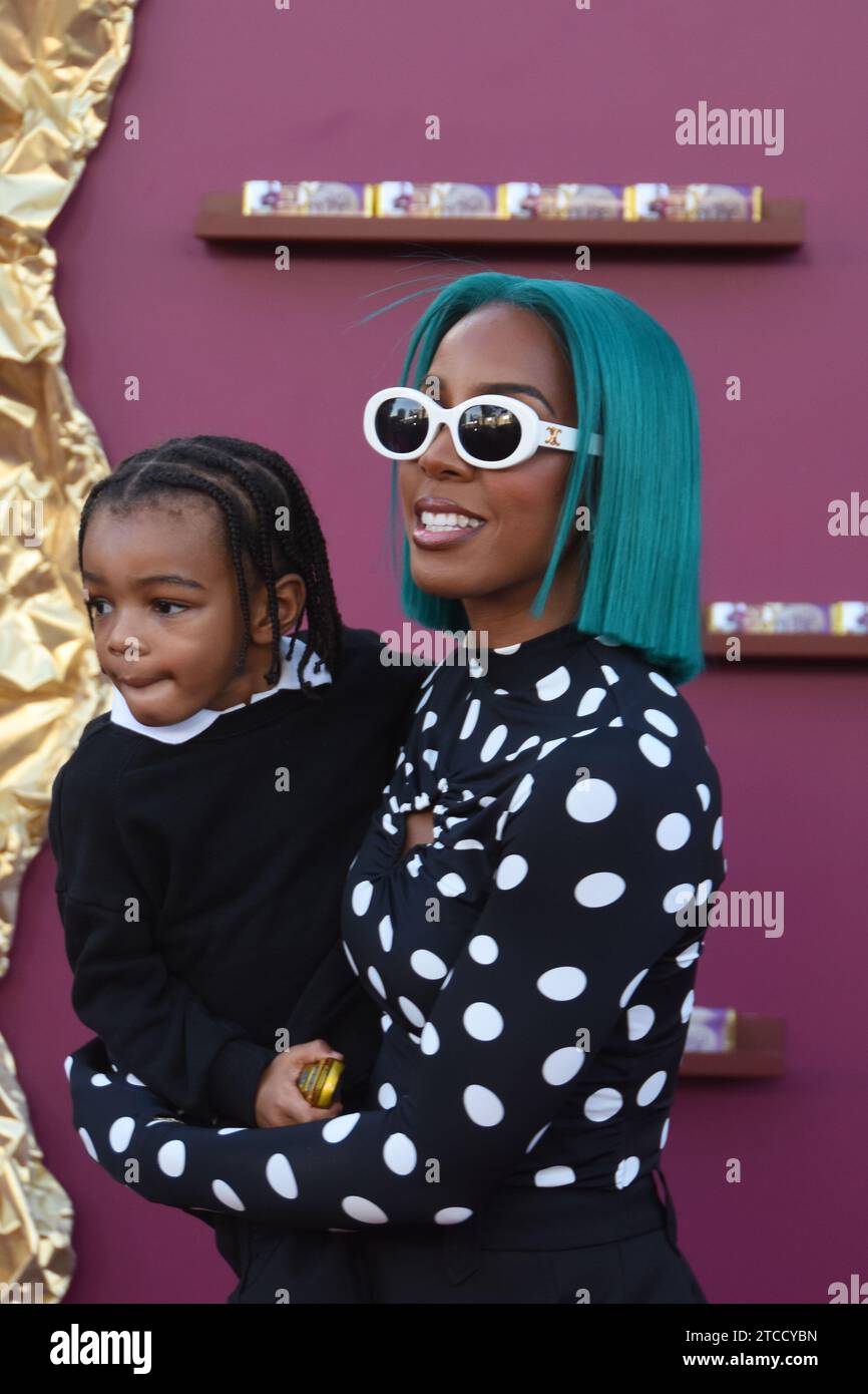 Los Angeles, California, USA 10th December 2023 Singer Kelly Rowland and son Noah Jon