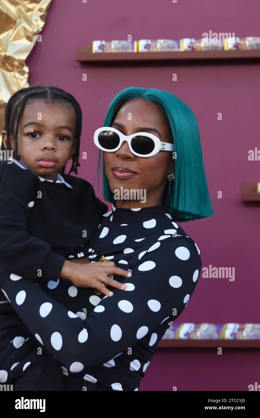 Los Angeles, California, USA 10th December 2023 Singer Kelly Rowland and son Noah Jon