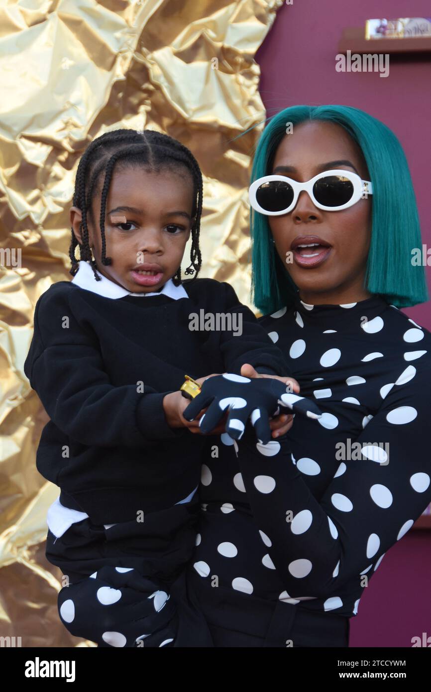 Los Angeles, California, USA 10th December 2023 Singer Kelly Rowland and son Noah Jon