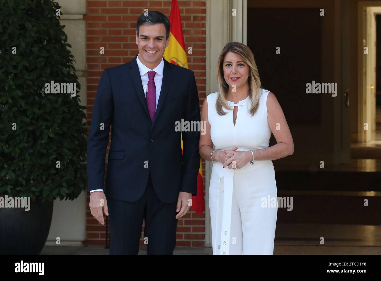 Madrid, 07/23/2018. Meeting at the Moncloa Palace between the President of the Government Pedro Sánchez and the President of the Government of Andalusia Susana Díaz. Photo: Jaime García ARCHDC. Credit: Album / Archivo ABC / Jaime García Stock Photo