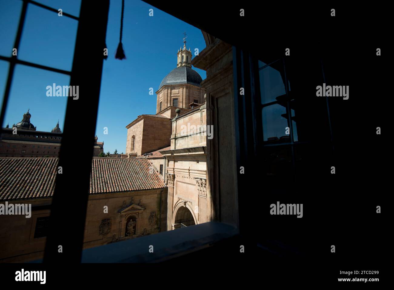 Salamanca, 05/10/2018. Monterrey Palace. View of the Agustinas Recoletas convent from one of the rooms. Photo: Maya Balanya. ARCHDC. Credit: Album / Archivo ABC / Maya Balanya Stock Photo