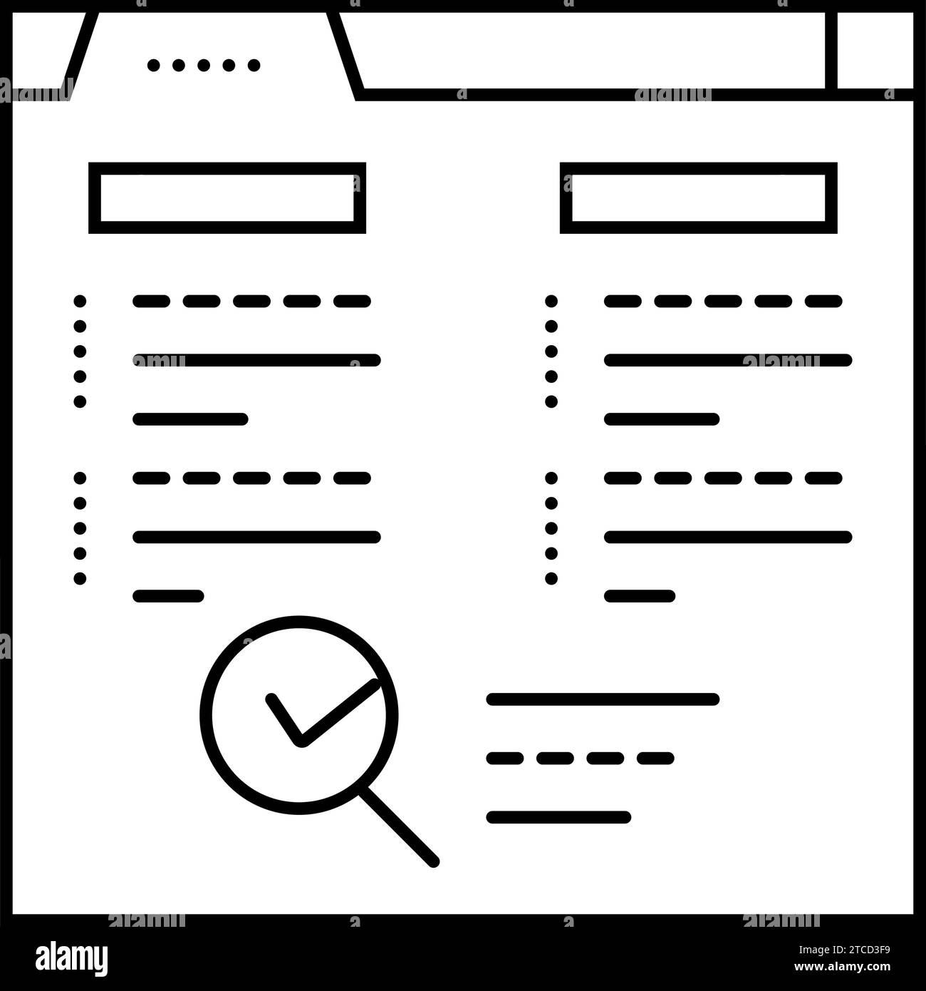 background check interview job line icon vector illustration Stock