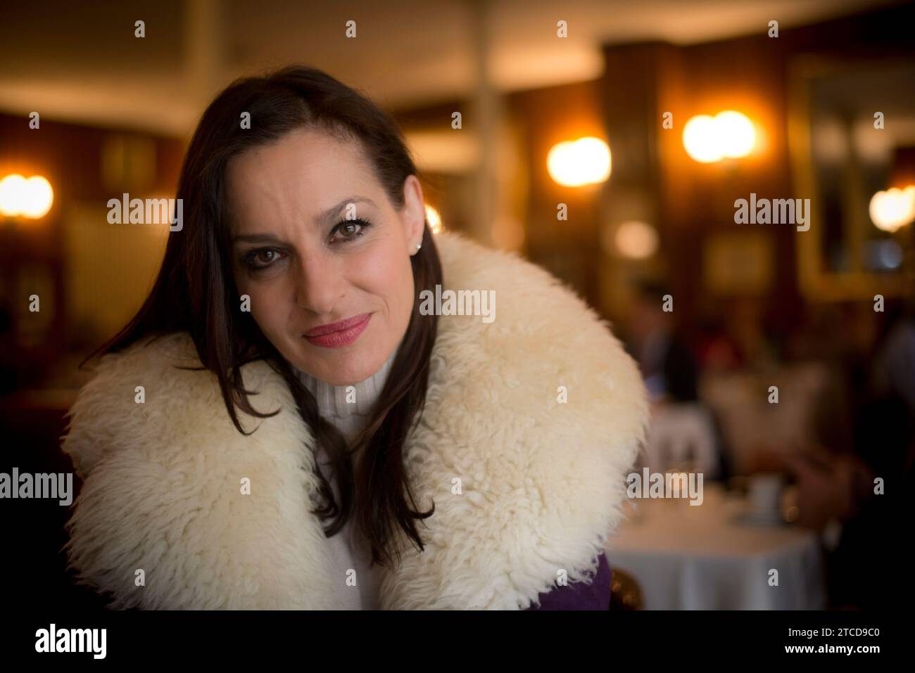 Madrid, 03/14/2018. Report To Natalia Millán for plan B. in the Image, Posing at the Gijón café. Photo: Maya Balanya Archdc. Credit: Album / Archivo ABC / Maya Balanya Stock Photo