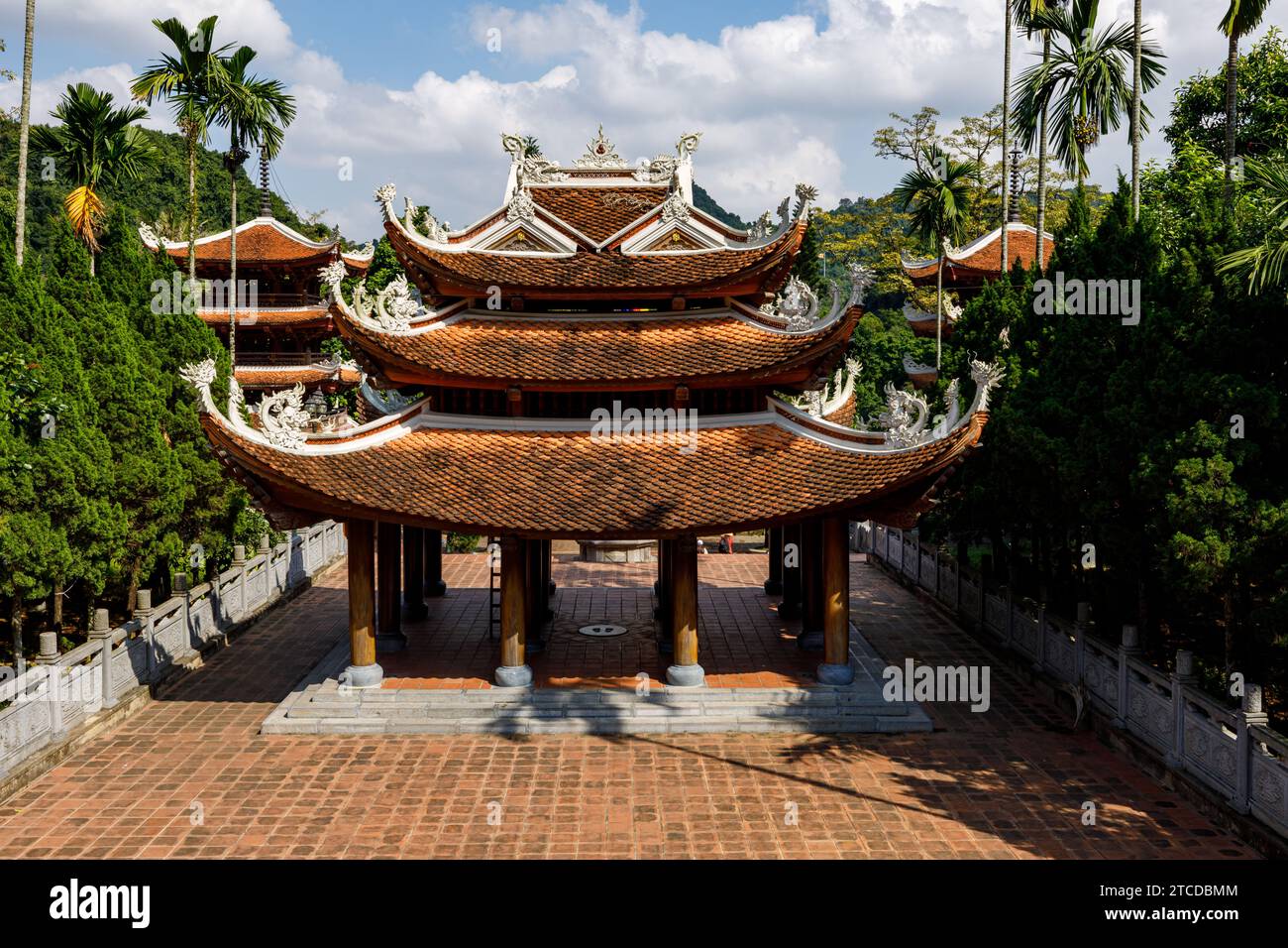 Temple of the perfume pagoda in Vietnam Stock Photo