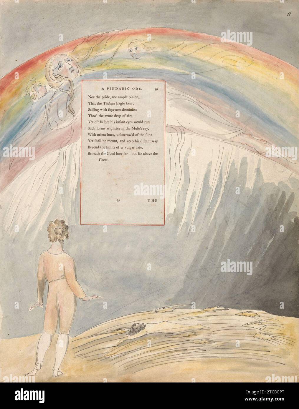 William Blake - The Poems of Thomas Gray, Design 51, ''The Progress of ...