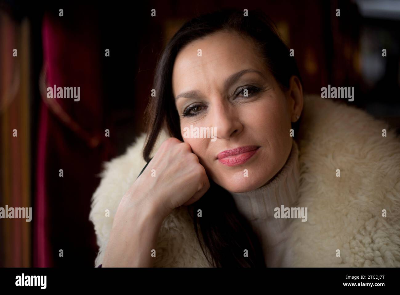 Madrid, 03/14/2018. Report To Natalia Millán for plan B. in the Image, Posing at the Gijón café. Photo: Maya Balanya Archdc. Credit: Album / Archivo ABC / Maya Balanya Stock Photo