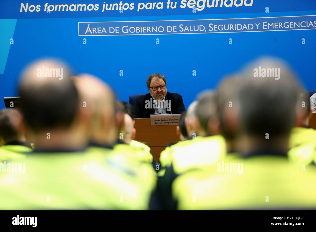 Madrid, 03/01/2016. Security Councilor Javier Barbero, at the inauguration of a Municipal Police training course. Photo: Ernesto Agudo ARCHDC. Credit: Album / Archivo ABC / Ernesto Agudo Stock Photo