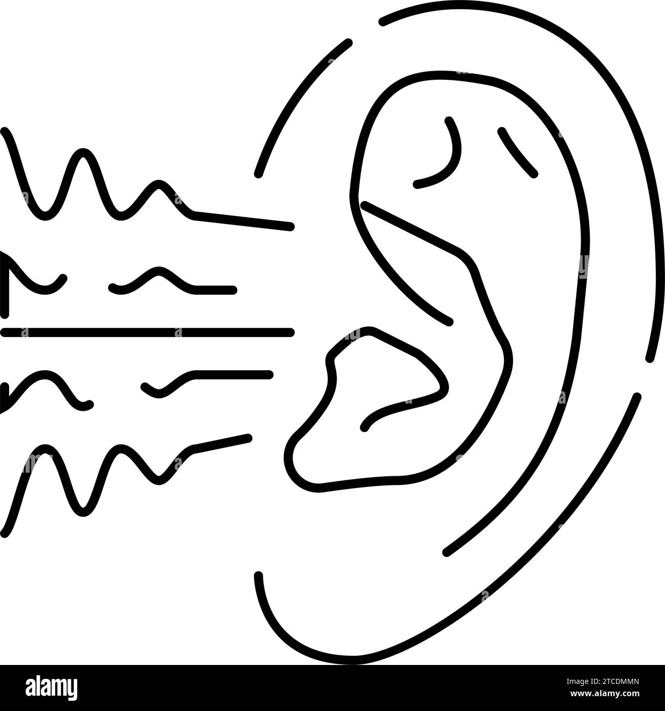 noise reduction audiologist doctor line icon vector illustration Stock Vector
