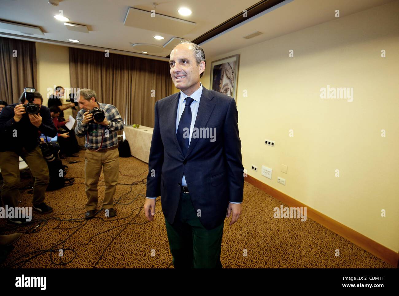 Valencia, 06/20/2016. Francisco Camps, former president of the Valencian Community, at a press conference regarding the accusations received. Photo: Rober Solsona ARCHDC. Credit: Album / Archivo ABC / Rober Solsona Stock Photo