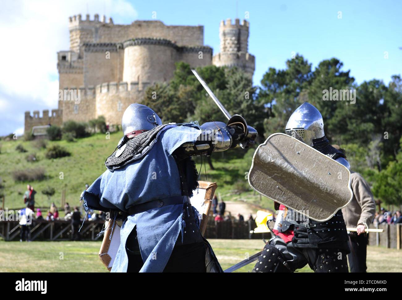 Manzanares el Real (Madrid), 03/04/2016. Medieval Fight, Ursus Custodes team. Photo: of San Bernardo Archdc. Credit: Album / Archivo ABC / Eduardo San Bernardo Stock Photo