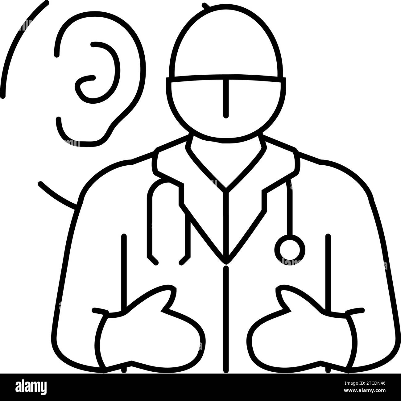 Doctor otolaryngologist Black and White Stock Photos & Images - Alamy
