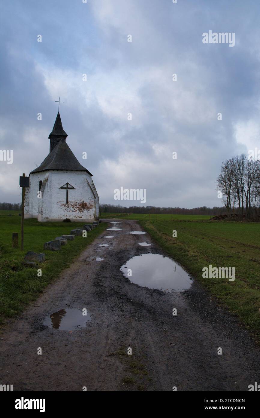 A stunning rural chapel, Try-au-Chene or Notre-Dame de Hault in Bousval ...