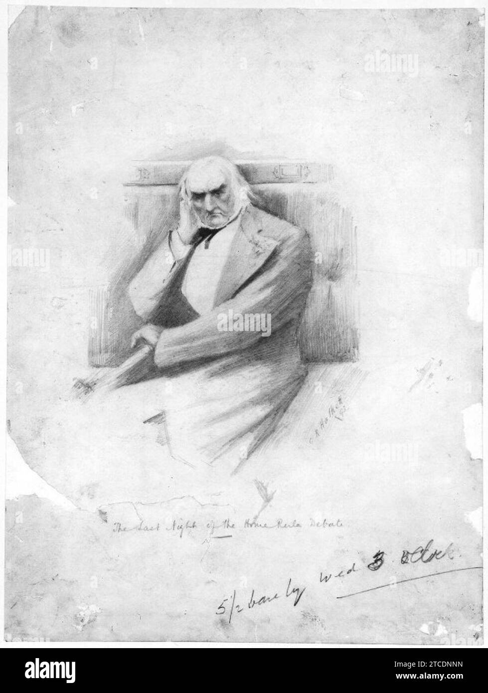 William Ewart Gladstone by George Roland Halkett. Stock Photo