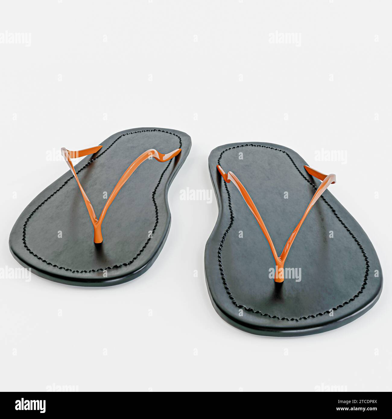 flip flop isolated on white background 3d illustration Stock Photo - Alamy