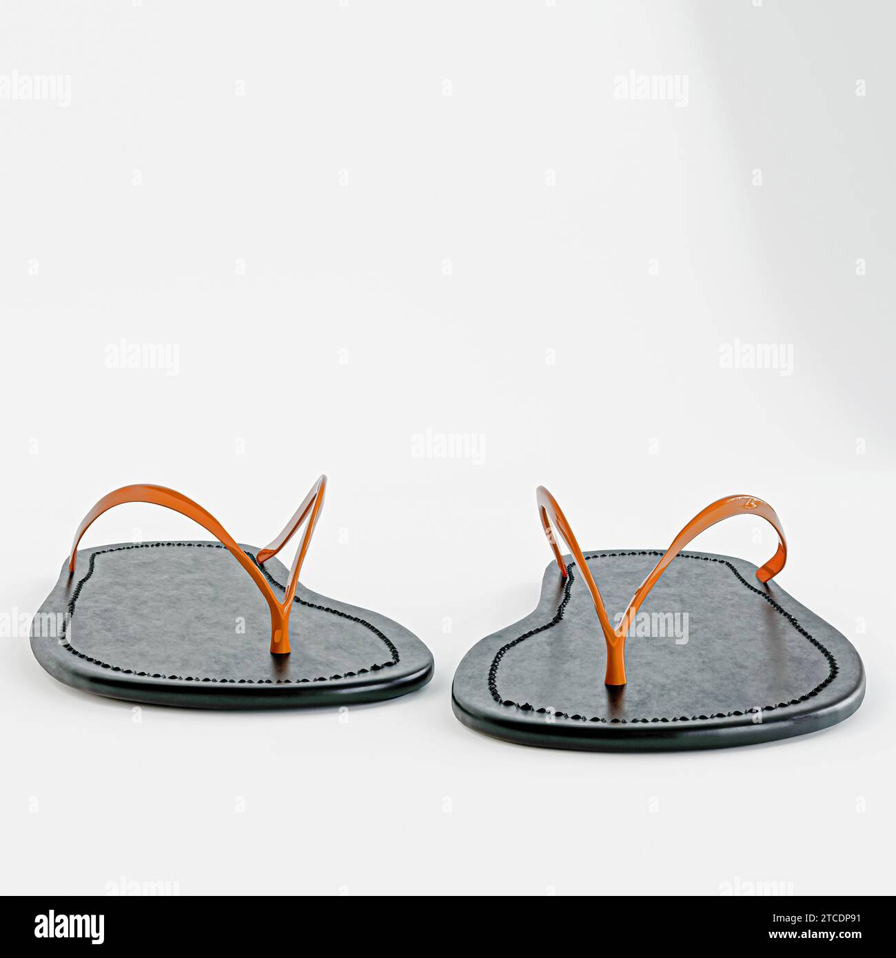 flip flop isolated on white background 3d illustration Stock Photo - Alamy