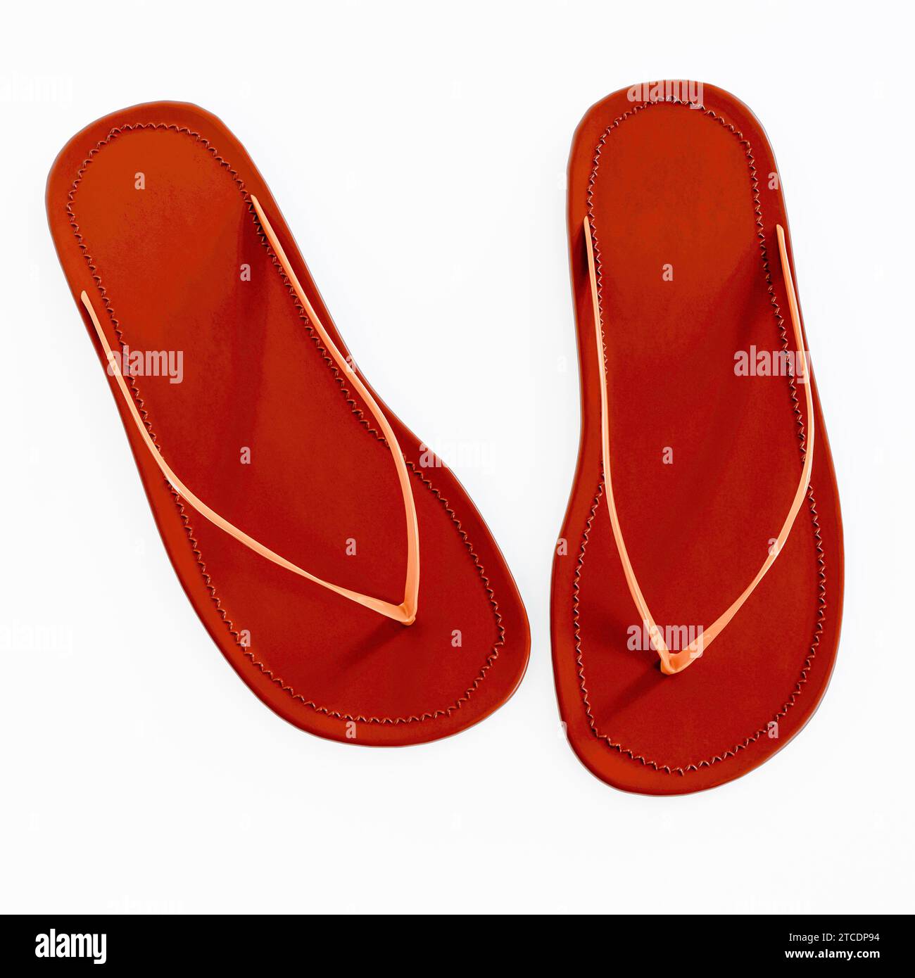flip flop isolated on white background 3d illustration Stock Photo - Alamy